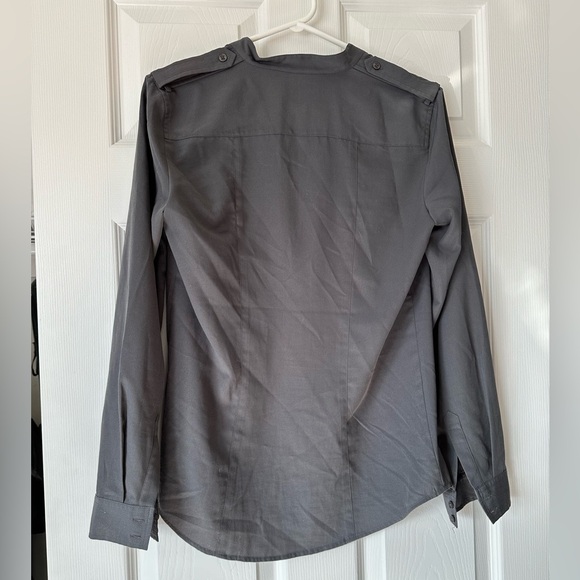 Armani Exchange Grey Button-Up Long-Sleeved Shirt - Picture 2 of 4